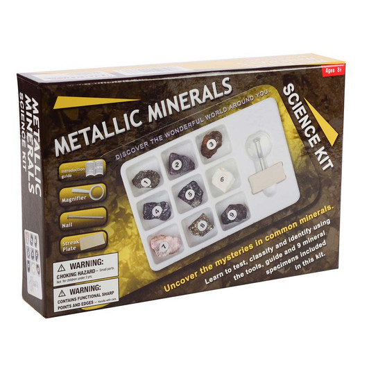 Metallic Minerals Discovery Kit – Test, Classify & Identify -Damaged Packaging