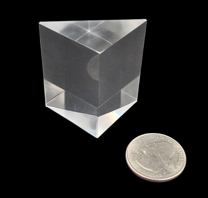 Right Angle Prism 1.75 inches – Bevel-Cut Acrylic Light Prism for Rainbows & Optics Exploration – STEM Learning Toy Made in USA – Ages 8+
