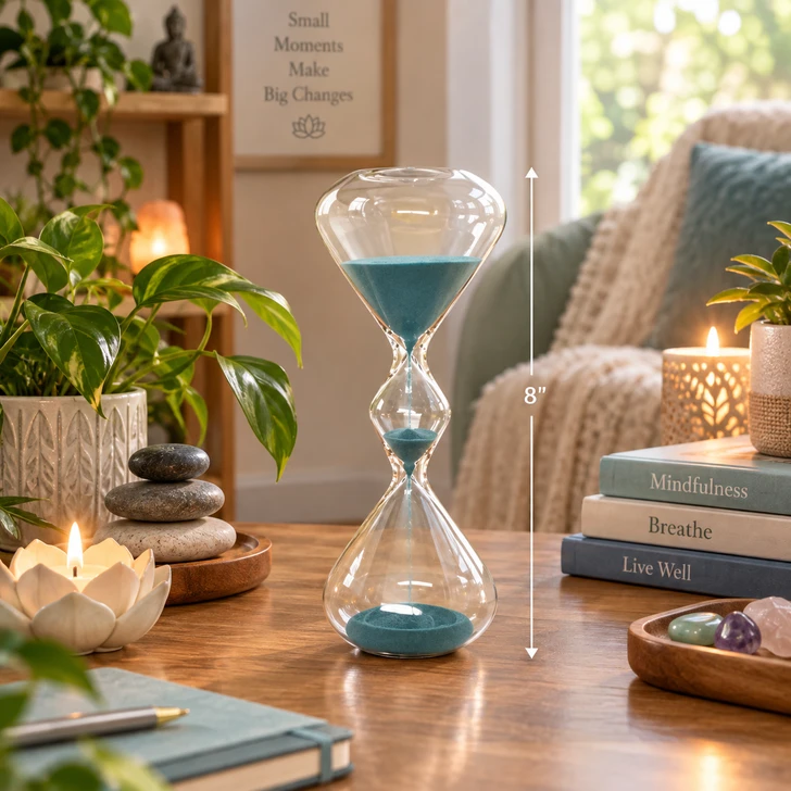 15 Minute Teal Triple Globe Sand Timer