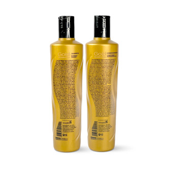 Kit Soupleliss Shampoo Conditioner Gold Celebration Hydrated Hair Care 2x300ml/2x10.14fl.oz