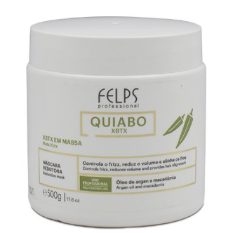 Felps Mask Okra Reducing Mask Argan Oil Macadamia Máscara Redutora Quiabo Hair Care 500g/17.6 oz