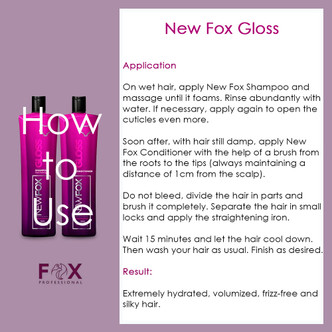 New Fox Gloss Progressive Brush Antifrizz Smoothes and Hydrates 2x1L/2x33.8 fl.oz