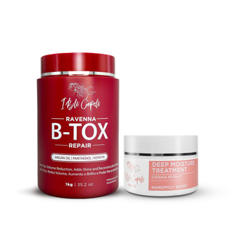 Kit I Belli Capelli Hair Ravenna B-tox Repair 1Kg/35.2 oz and Venice Máscara Extrato Mandioca 300g/10.58 oz Complete Treatment
