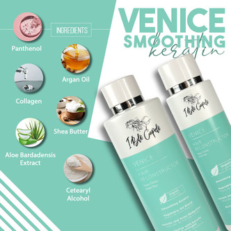 Kit I Belli Capelli Venice Hair Reconstructor Smoothing Keratin and Venice Organic Treatment B-Tox