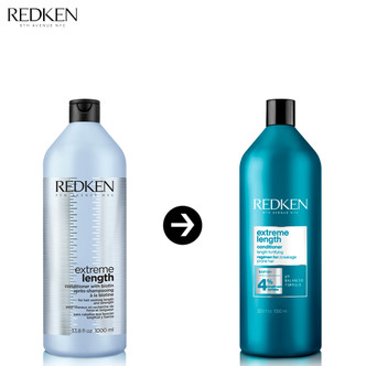 Redken Extreme Length Conditioner With Biotin For Hair Seeking Length and Strength 1000ml/33.8 fl.oz