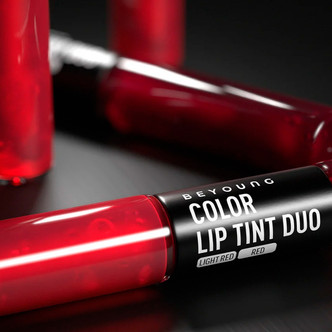 Beyoung Color Lip Tint Duo Red and Light Red Moisturizing Lips and Cheeks 10g/0.35 oz