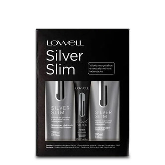 Kit Lowell Silver Slim Dark Shampoo + Conditioner + Mask Neutralizes Unwanted Tones