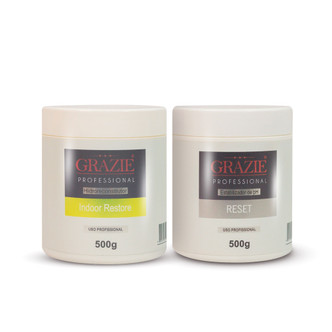 Kit Grazie Professional Indoor Restore + Reset Reconstructive Mask 2x500g/2x17.63 oz