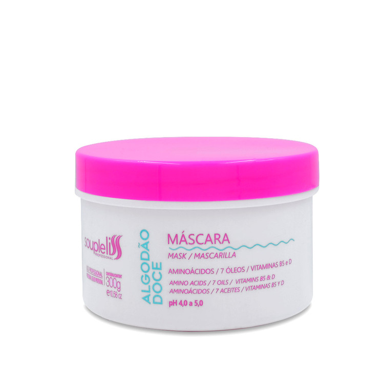 Soupleliss Mask Algodão Doce Cotton Candy Nutrition Softness Shine Hair Care 300g/10.58 oz