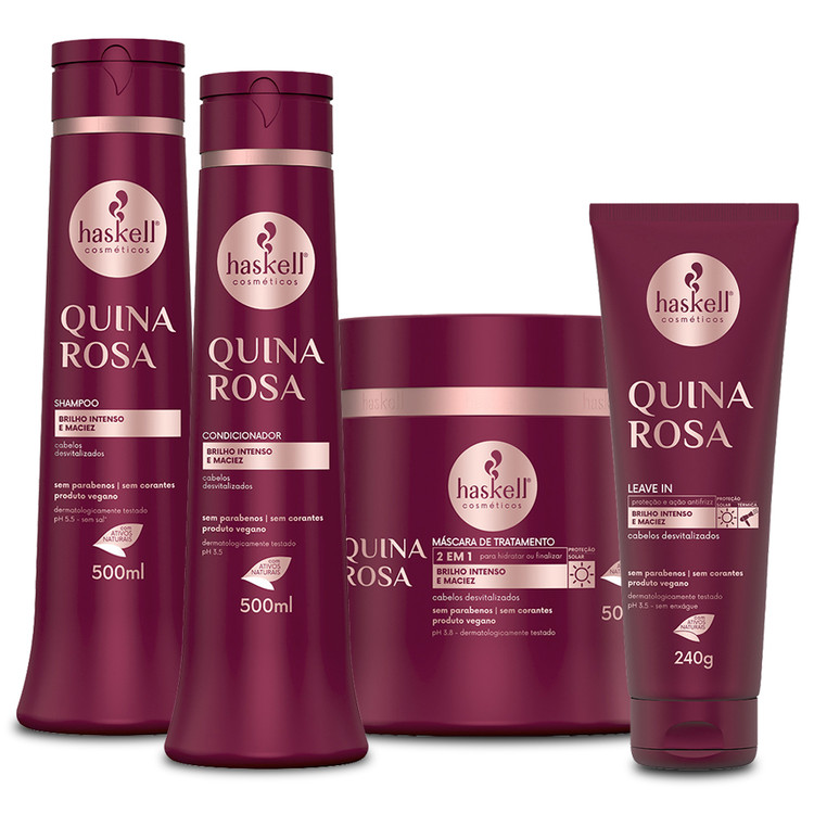 Kit Haskell Quina Rosa Home Care Complete Hydration For Damaged Hair Care