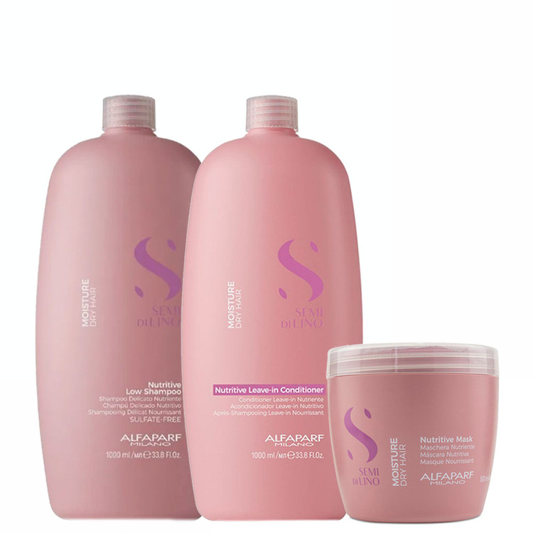 Alfaparf Milano Semi Di LINO Moisture Dry Hair Nutritive Kit Completo