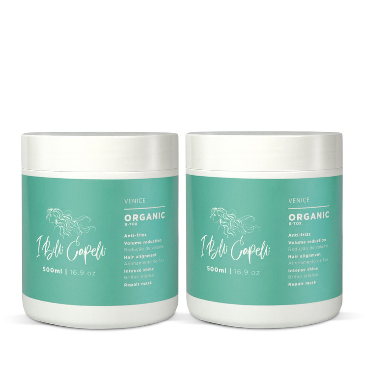 Kit I Belli Capelli Venice Organic Treatment B-Tox Repair Mask 2x500g/2x17.60 oz