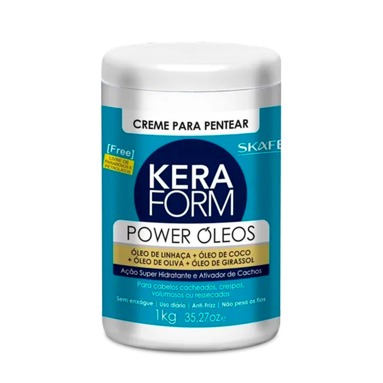 Skafe Keraform Defined Curls Power Oils Combing Cream Cachos 1kg/35.2 oz