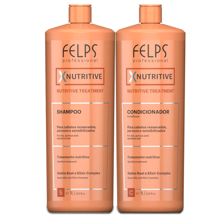 Kit Felps XNutritive Shampoo and Conditioner 2x1000ml/2x33.81 fl.oz
