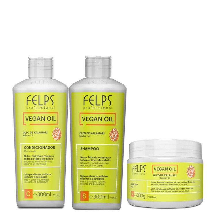 Felps Professional Vegan Oil Home Care Kit 3x300ml/3x10.14 fl.oz