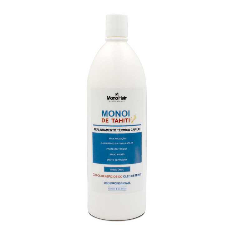 Monohair Tahiti Monoi Oil Reducer Gold - Alignment and Shine 1L/33.8 fl.oz