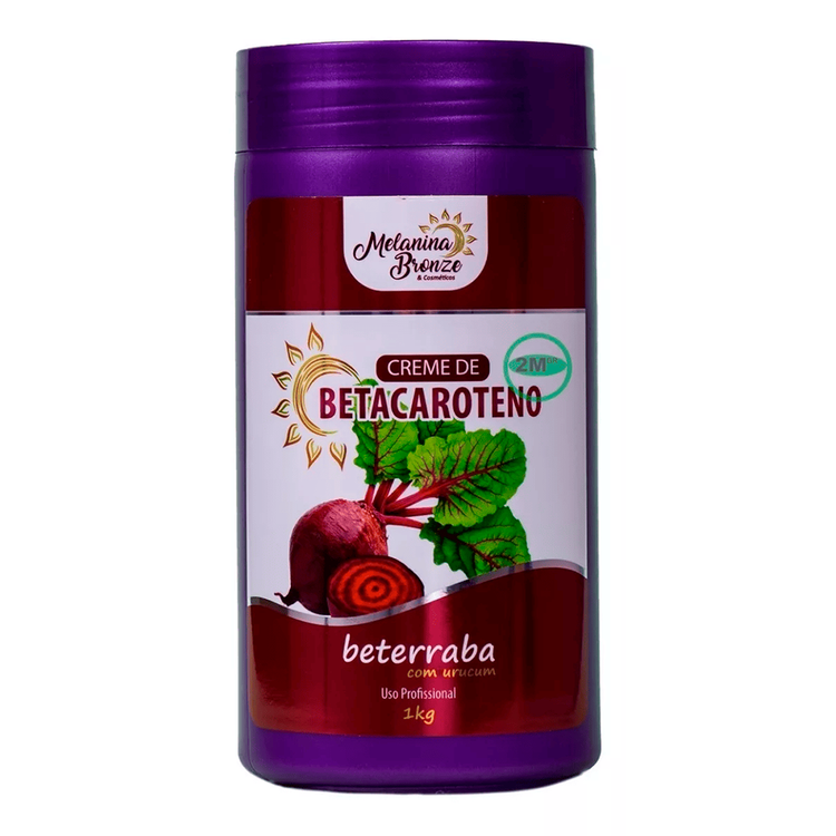 Melanina Bronze Cream Betacarotene Natural Tanning Beetroot with Urucum 1kg/35.27 oz