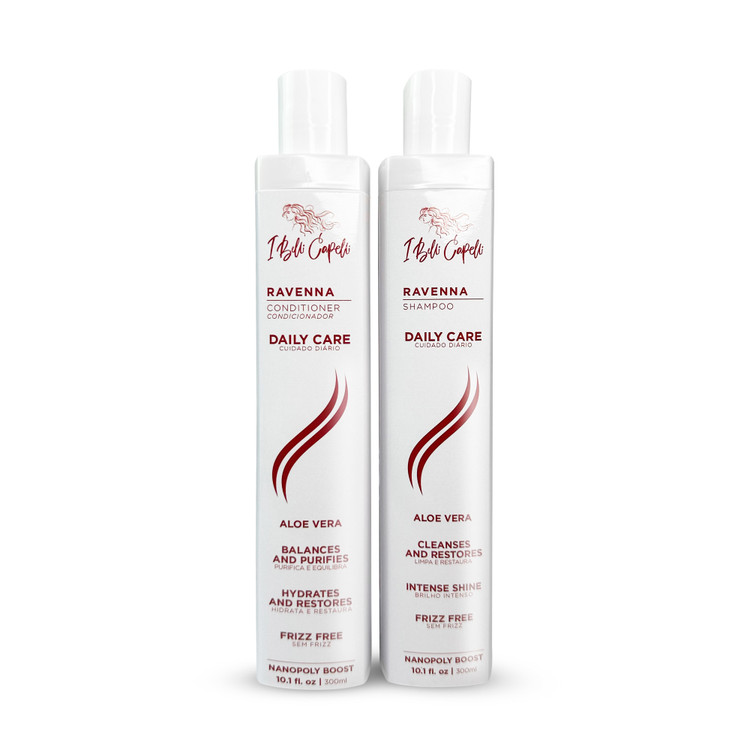 Kit I Belli Capelli Ravenna Daily Care with Aloe Vera – Shampoo + Conditioner 2x300ml/2x10.1 fl oz
