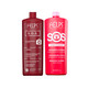 Kit Felps Shampoo Conditioner SOS Extreme Treatment Re-Construction and Strength 2x1L/2x33.8fl.oz