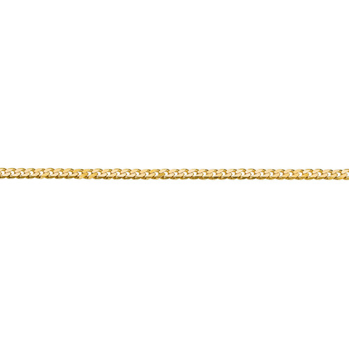9ct Solid Bevelled Edge Diamond Cut Curb Chain - 120 Gauge