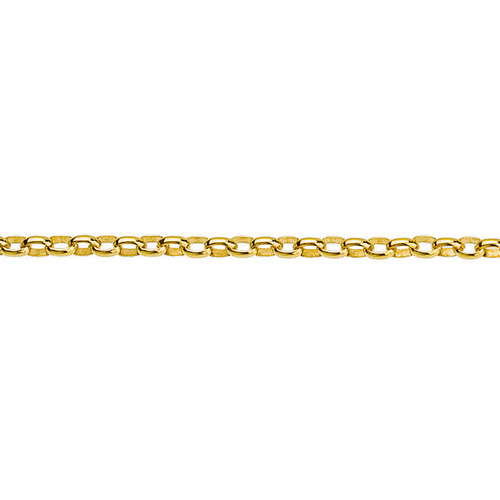 9ct Solid Oval Belcher Chain - 165 Gauge