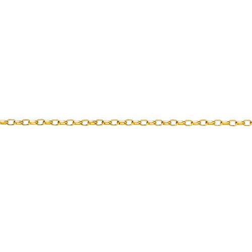 9ct Solid Diamond Cut Oval Belcher Chain - 120 Gauge