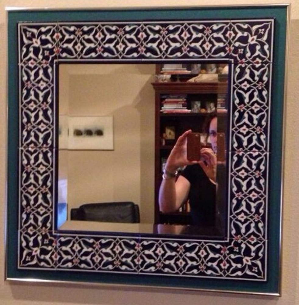 Border and Corner Tiles used as mirror frame