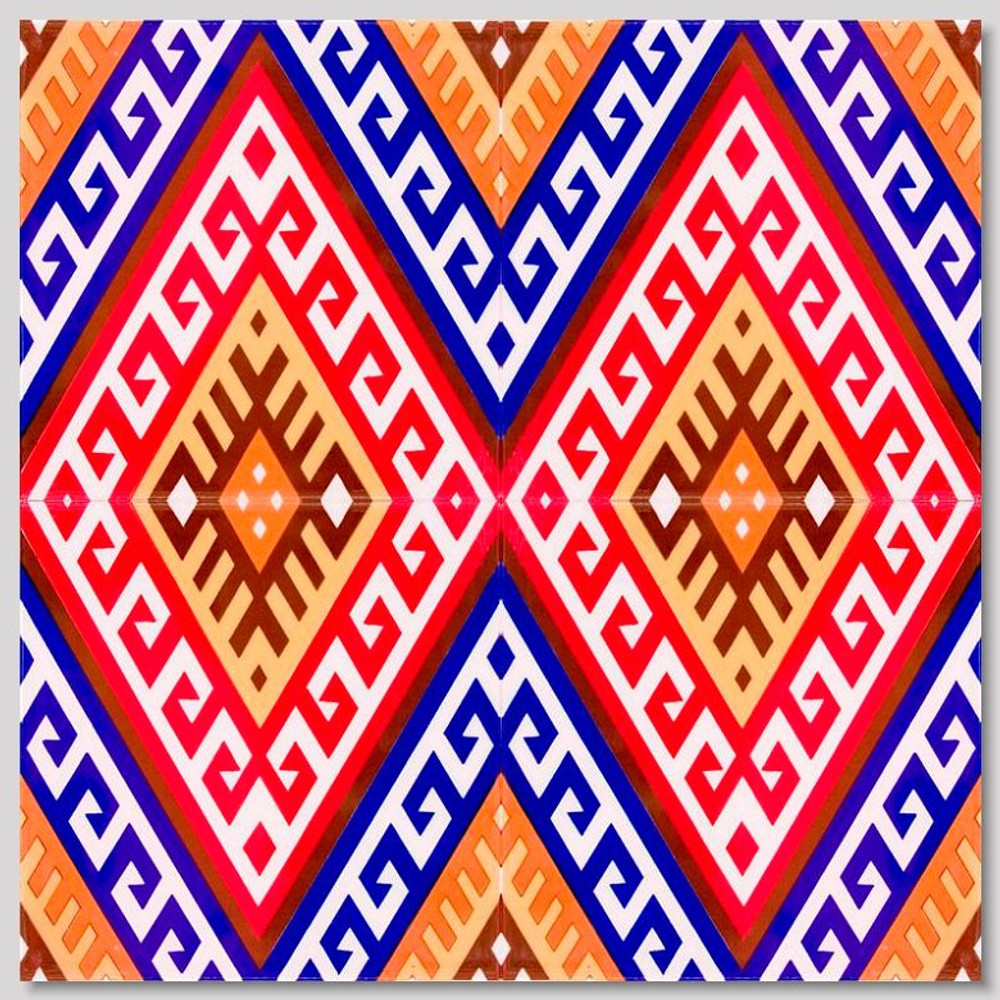 Tribal Life Weave Pattern Wall Tile