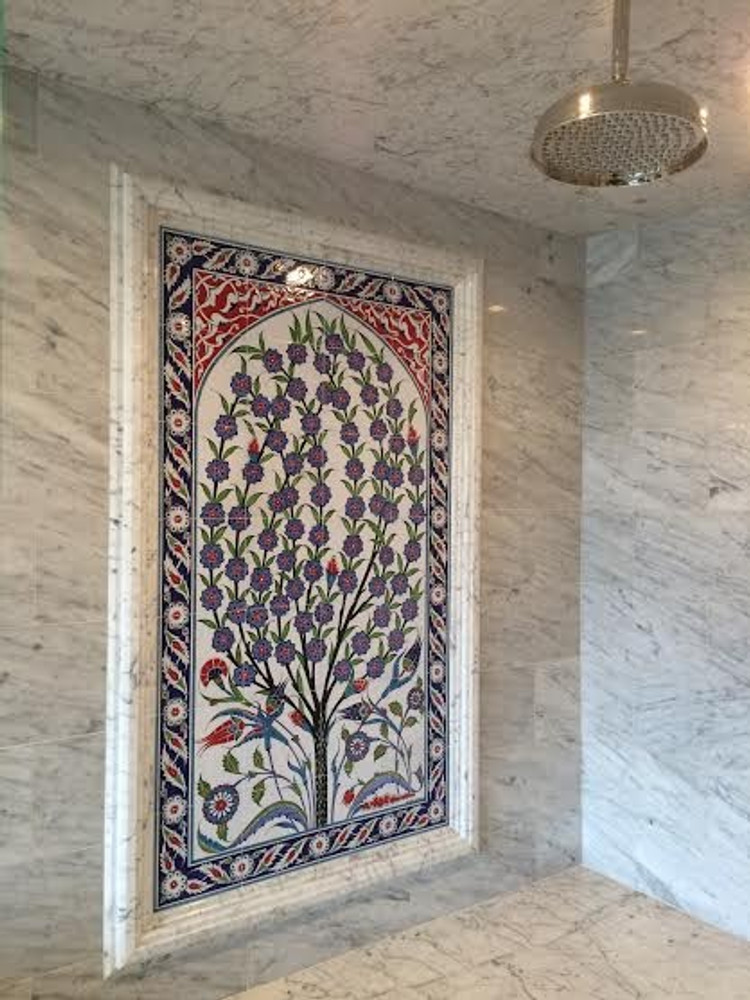 Classical Iznik Tile Art Wall Panel