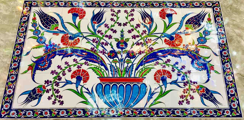 Ceramic Tile Backsplash art Iznik Floral Designs only