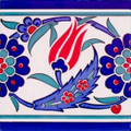  floral art ceramic border tile 