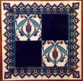 Cobalt and Tulip and Reed tile mix with Regal Crown Border