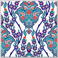 Royal Blossom Intricate Floral Design Wall Tile