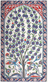 Iznik Art Ceramic Wall Tile Full Tree Blossom