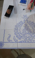 Hand painted Iznik Quartz Wall Mural
