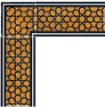  Gold Geometric Pattern Border Tile 