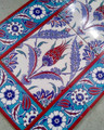 Red Reverie 40x120cm Iznik Art ceramic tile wall backsplach