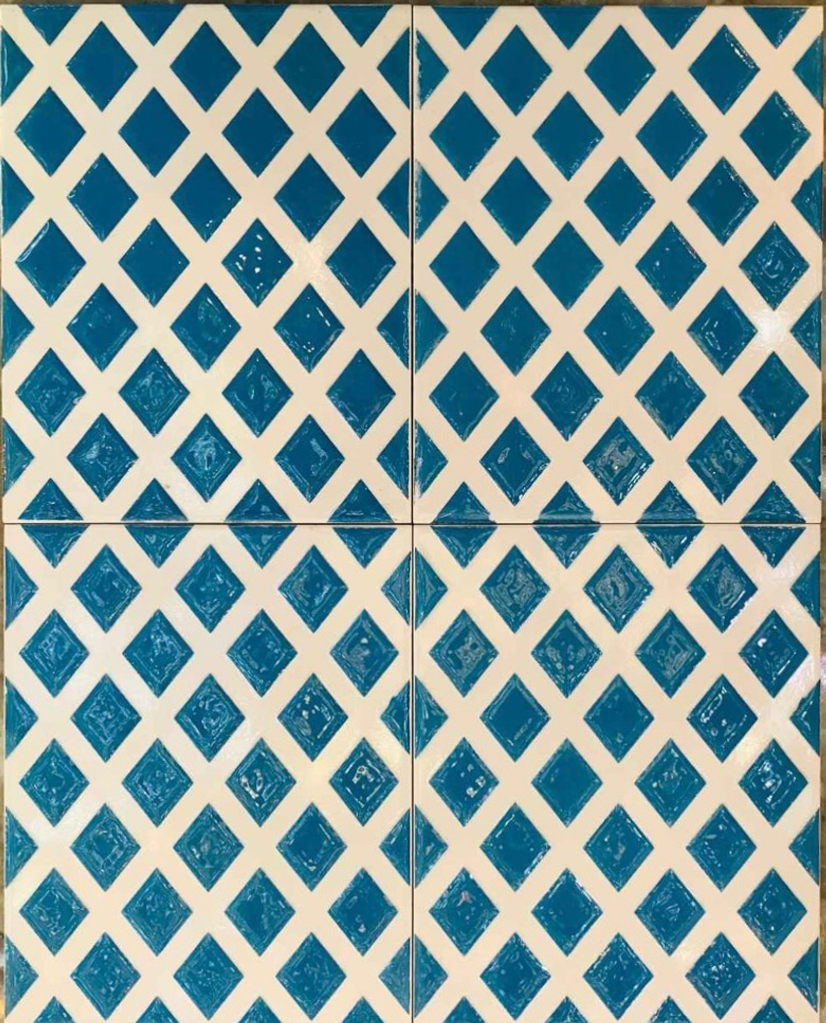 turquoise and white pattern