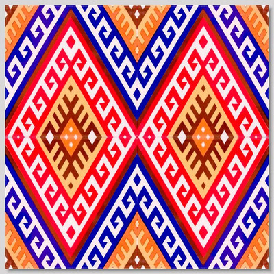 Tribal Life Weave Pattern Wall Tile