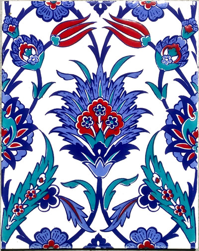 znik Art Tulip Floral Art Ceramic Wall Tile 