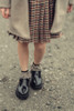 Girls Plaid Ruffle Ankle