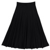 Womens Maxi 36" Black Washed Cotton Panel Skirt