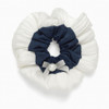 Dark Denim Bloom & Pearl Charm Hair Scrunchie (HC2503013)