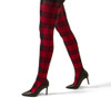Womens Tartan Plaid Sweater Tights