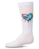 Splatter Colorful Heart Knee Sock