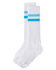 Double Stripe Ribbed Cotton-Blend Varsity Knee High Sock
