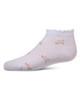 Girls Cotton-Rich Scallop-Trim Ankle Sock with Mini-Floral Pattern