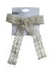 Skinny Crochet Lace Bow Hair Clip