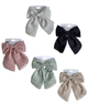 Textured Bow w/Embroidery Hair Clip