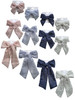 Floral Embroidered Bow Hair Clip